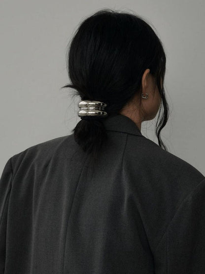 Dome Hair Cuffs - Silver